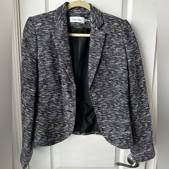 Calvin Klein Multicolor Thread Design Blazer Jacket with Skirt Womens Size 6. - Picture 3 of 7